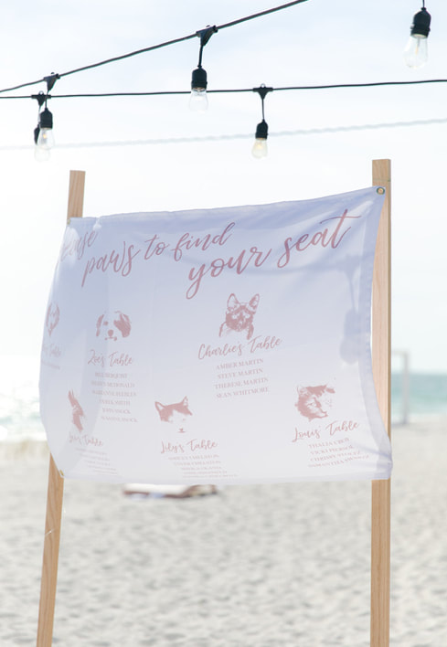 beach wedding seating chart