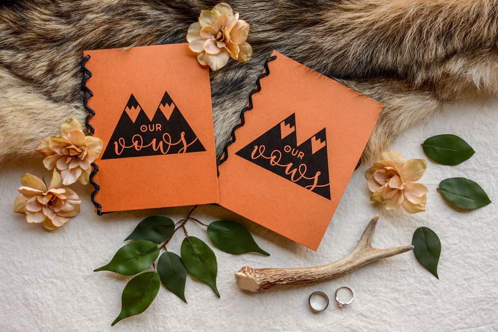 mountain wedding vow books