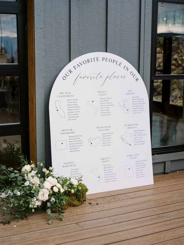 unique wedding seating chart