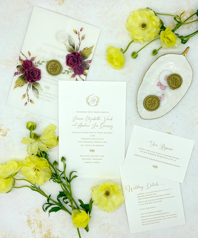 boulder colorado luxury wedding invitations