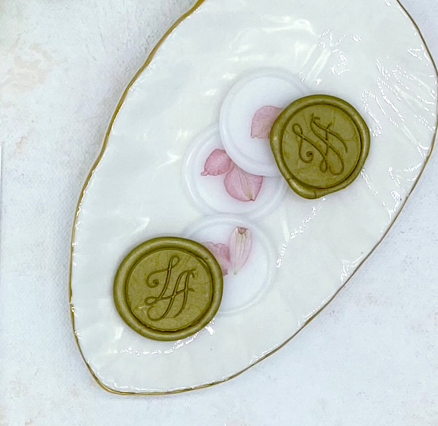 custom wedding logo gold wax seals
