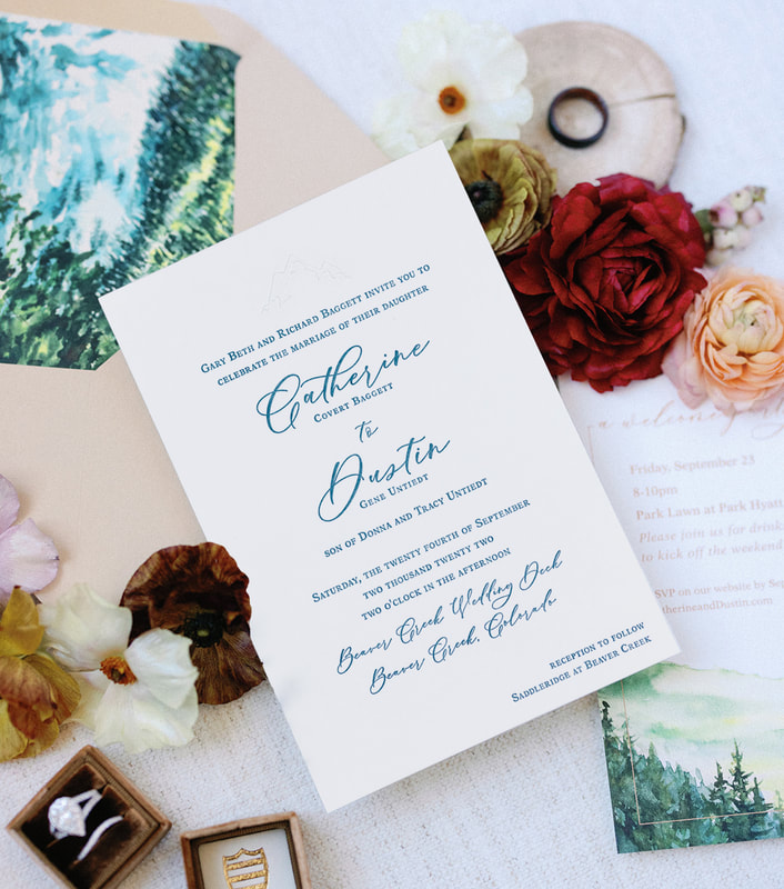 Beaver Creek Colorado Wedding Invitation
